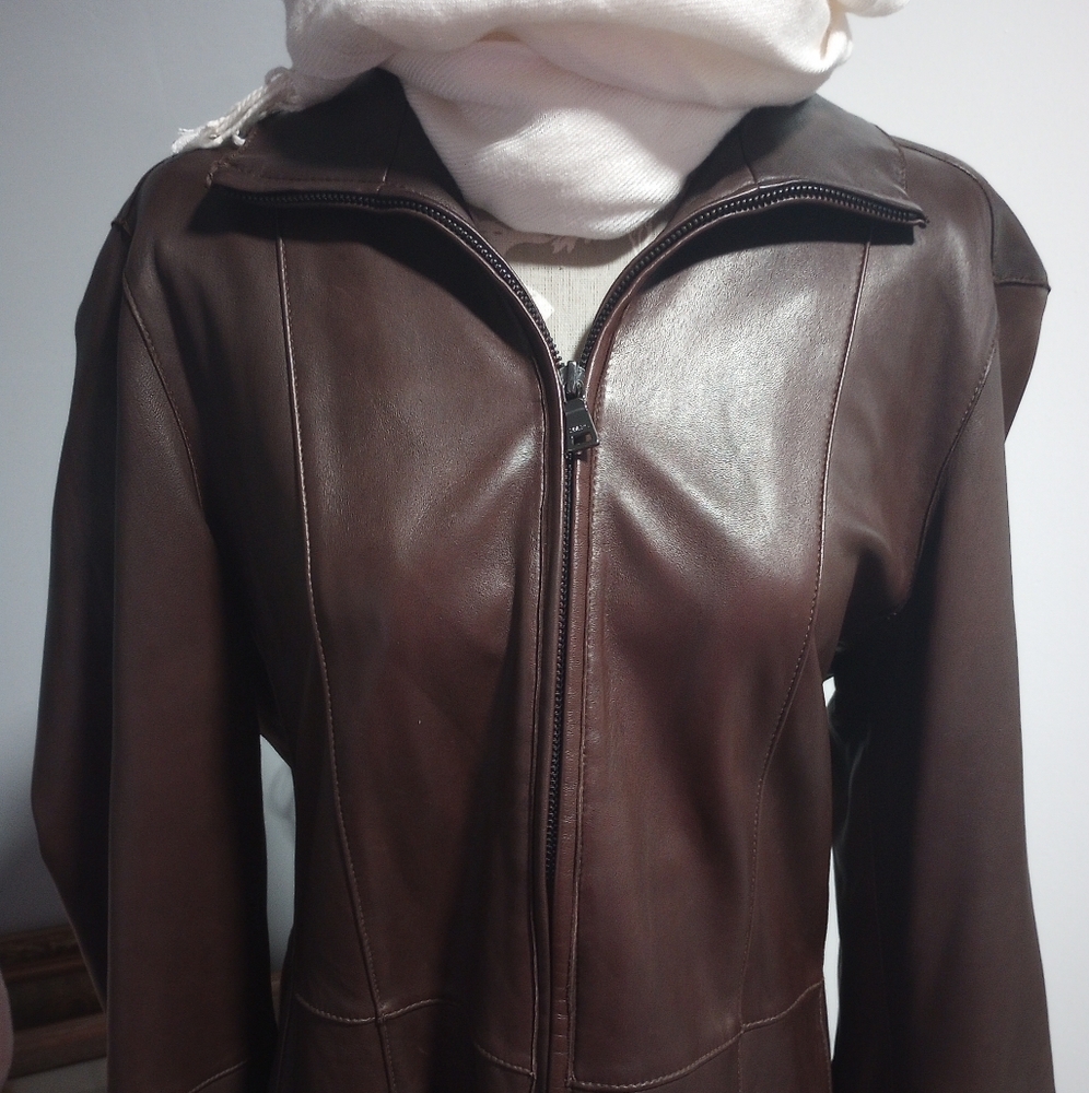 Marc New York Brown Leather Jacket